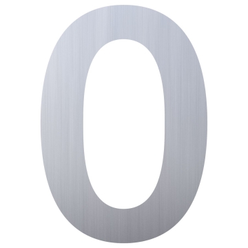 Nerūdijančio plieno namo numeris "0"
