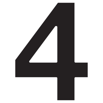 Namo numeris ''4'' Juodas