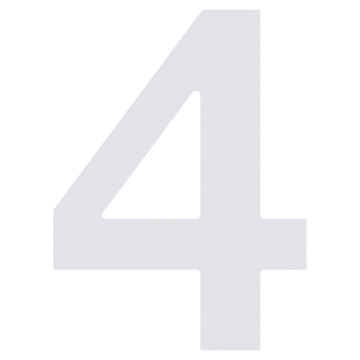Namo numeris ''4'' Baltas