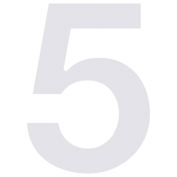 Namo numeris ''5'' Baltas
