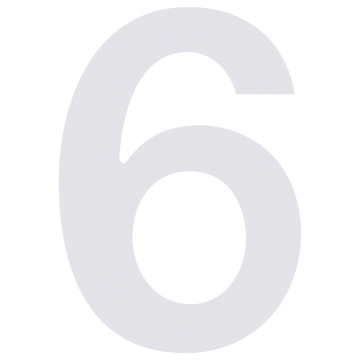 Namo numeris ''6'' Baltas