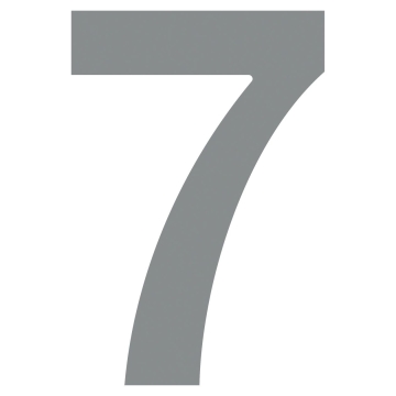 Namo numeris ''7'' pilkai metalizuotas