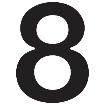 Namo numeris ''8'' Juodas