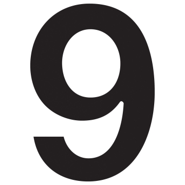 Namo numeris ''9'', juodas