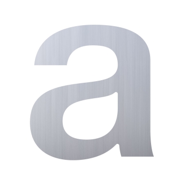Nerūdijančio plieno raidė "a"