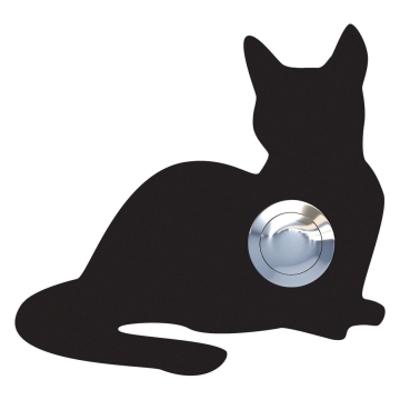 Durų skambutis katė "Kitty" juodas