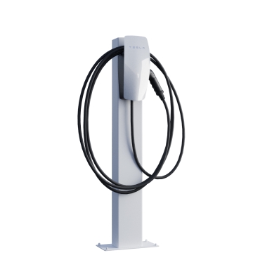 Tesla Wallbox stovo "VoltStand" su pagrindo plokšte, baltas