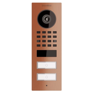 Virštinkinė domofono sistema Smart-ON dviem Doorbird D1102V, bronzos spalvos