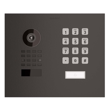 Įleidžiamas vaizdo domofonas Smart-IN WideScope Doorbird D1101KH su klaviatūros moduliu, grafito juodas.