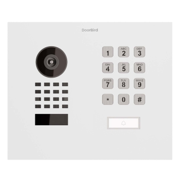 Įleidžiamas durų telefonas Smart-IN WideScope Doorbird D1101KH su klaviatūros moduliu, baltas.
