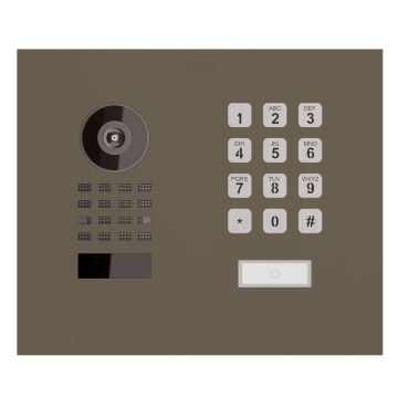 Įleidžiama durų telefonspynė Smart-IN WideScope Doorbird D1101KH su klaviatūros moduliu, smėlio spalvos.