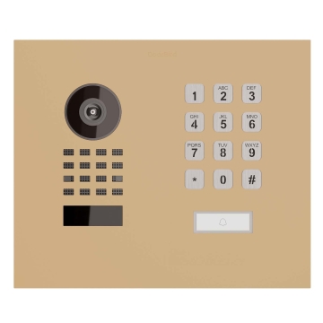 Įleidžiamas durų skambutis Smart-IN WideScope Doorbird D1101KH su klaviatūros moduliu, smėlio spalvos.