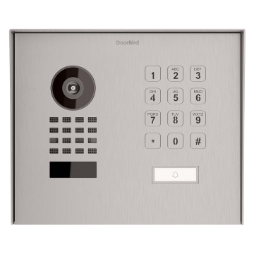 Virštinkinė durų skambučio sistema Smart-ON WideScope Doorbird D1101KH su klaviatūros moduliu, nerūdijantis plienas.