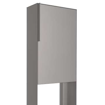 Pašto dėžutė Faro, metalo pilkumo spalvos