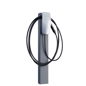 Tesla Wallbox "VoltStand" stovas su žemės inkaru, pilkas