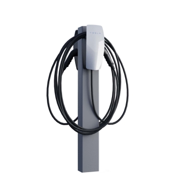 Tesla Wallbox VoltStand stovas dviem, su ankeriais, pilkas