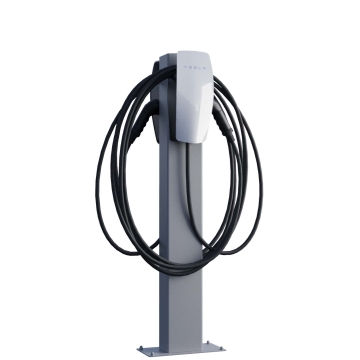 Tesla Wallbox stovas VoltStand dviem su pagrindu, pilkas