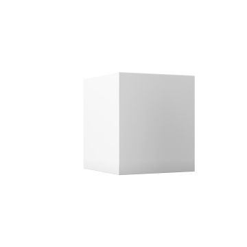 Sieninis šviestuvas "Cube Quarto", baltas