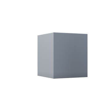 Sieninis šviestuvas "Cube Quarto", pilka metalo spalva.