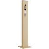 Domofonas su stovu + pagrindas dviem Doorbird D1102KV su klaviatūros moduliu, smėlio spalvos