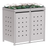 Dvi konteinerių dėžė Martha 2x240L, šviesiai pilka metalo spalva