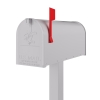 Amerikietiška pašto dėžutė, US Mail tipo, balta.