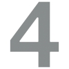 Namo numeris ''4'', pilka metalo spalva