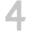 Lipnus namo numeris „4“ – 76 mm, šviesiai pilkas