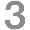 Namo numeris ''3'' pilkai metalo spalvos