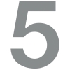 Namo numeris ''5'', pilkai metalizuotas