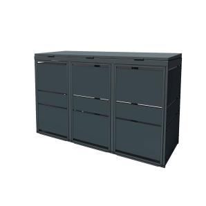 Šiukšlių dėžių gaubtas Lewis 3 (3 x 240 litrų talpos)
